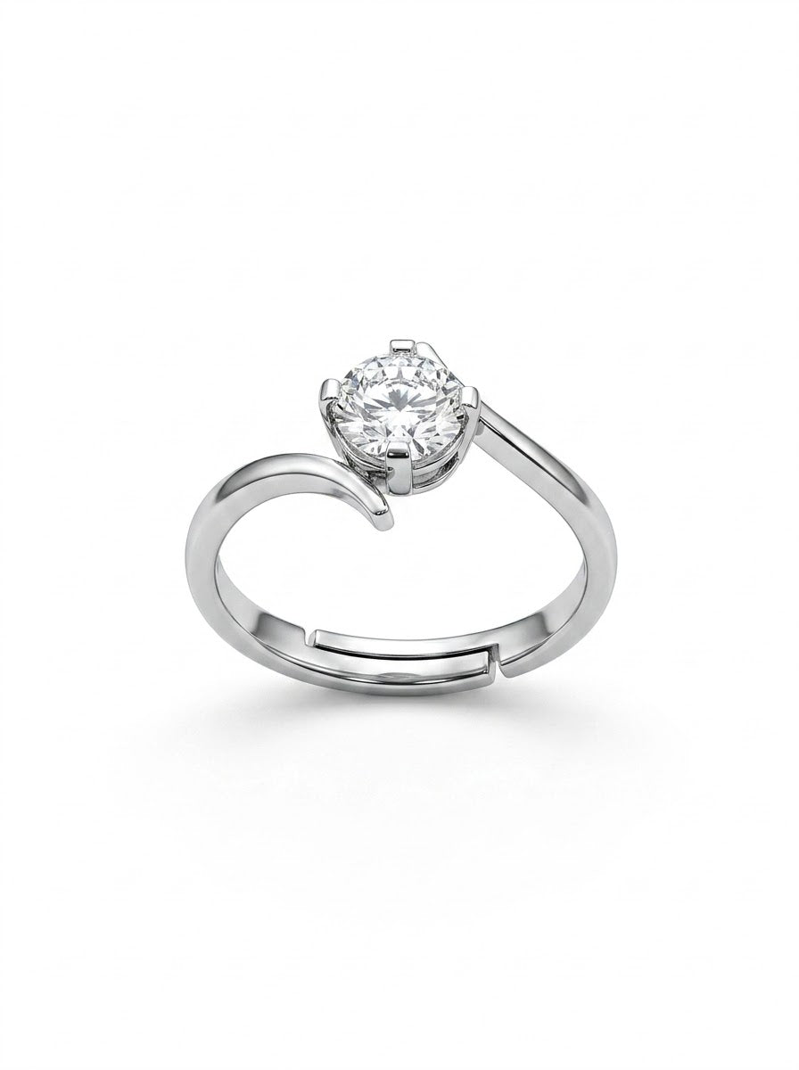 Elegant Open-Adjustable Silver Ring