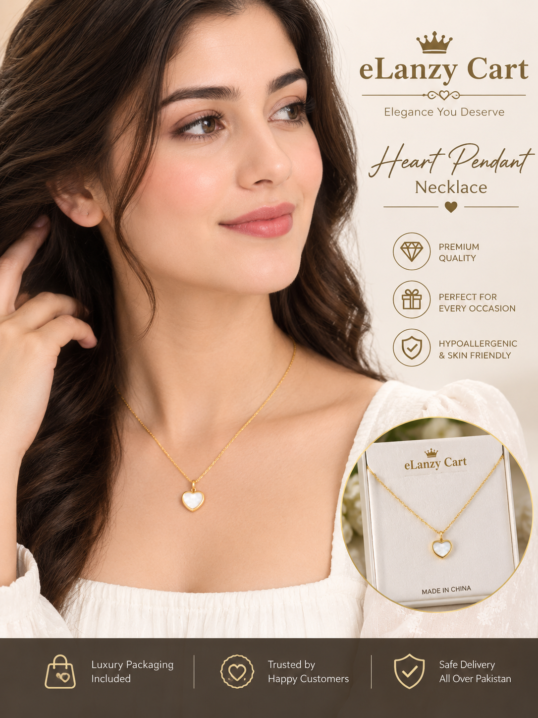 Heart pendant necklace